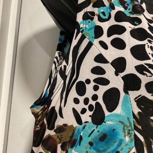 NWOT - Casa Donna Sleeveless Summer Dress Pullover Round Neck Style Animal Print - Picture 11 of 15